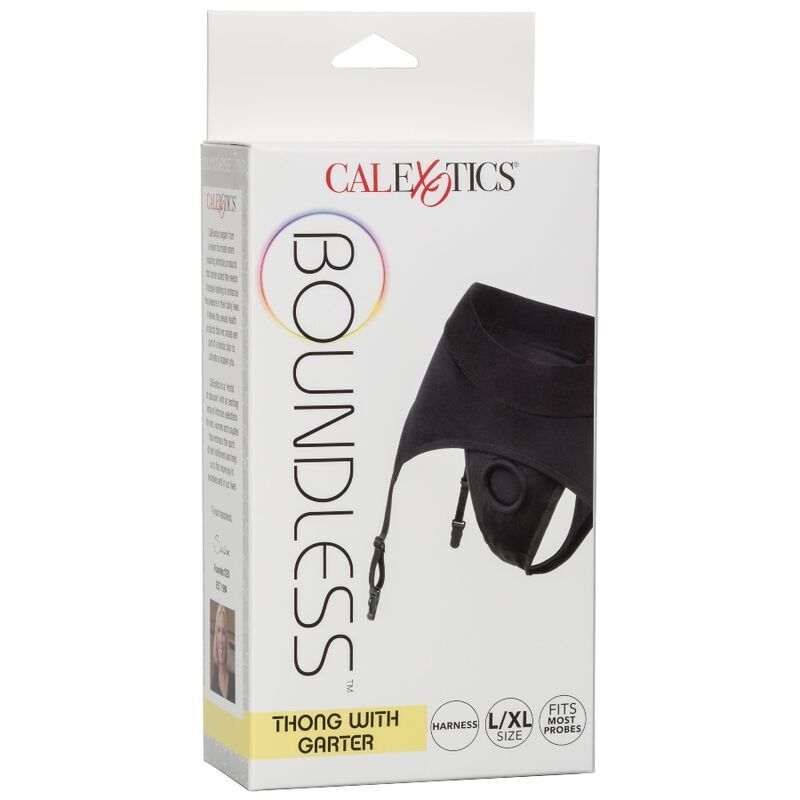 CALEXOTICS - BOUNDLESS THONG MIT GARTER L/XL – Bild 4
