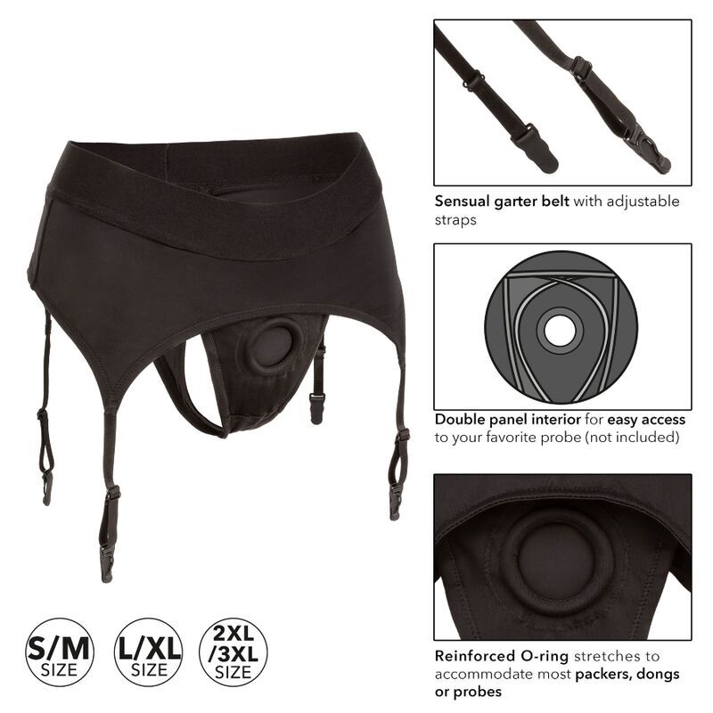 CALEXOTICS - BOUNDLESS THONG MIT GARTER L/XL – Bild 3
