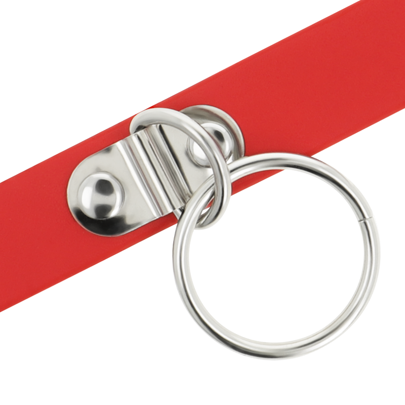 COQUETTE CHIC DESIRE - ROTE HALSKETTE AUS VEGANEM LEDER FETISCH-ACCESSOIRE FÜR FRAUEN – Bild 5