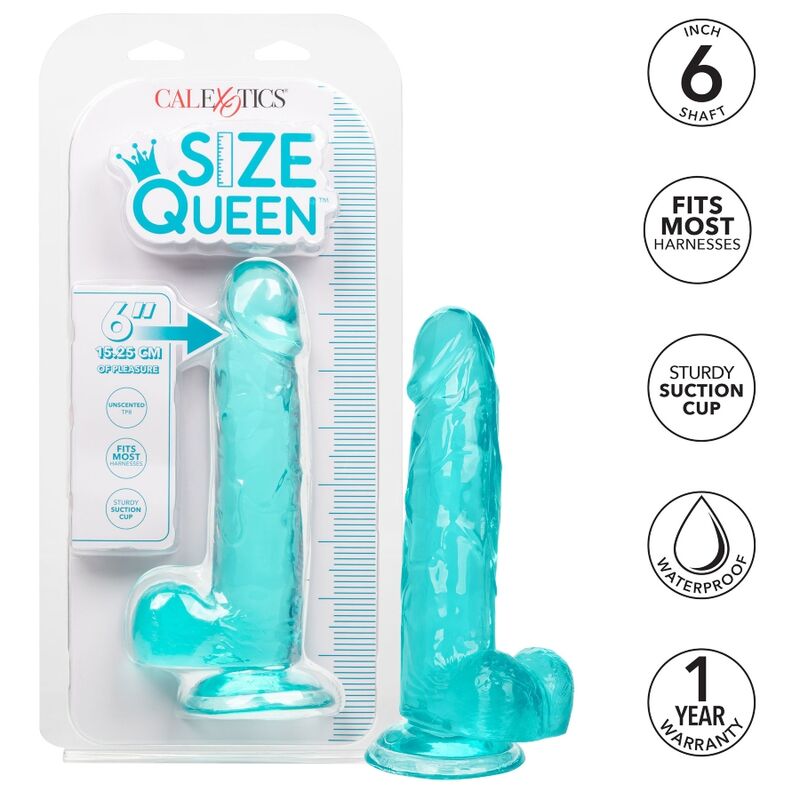 CALEXOTICS - GRÖSSE KÖNIGIN-DILDO BLAU 15.3 CM – Bild 3