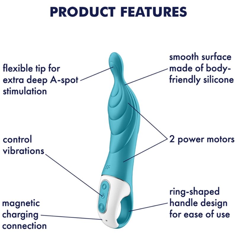 SATISFYER - AMAZING 2 ASPOT VIBRATOR TÜRKIS – Bild 4