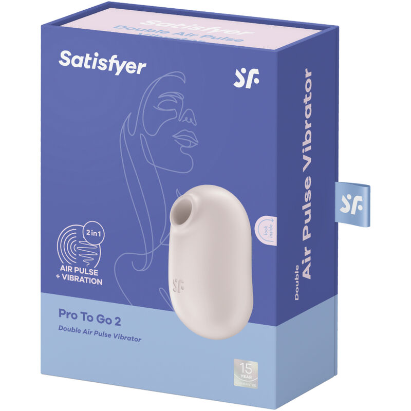 SATISFYER - PRO TO GO 2 ESTIMULADOR Y VIBRADOR DOBLE BEIGE – Bild 5