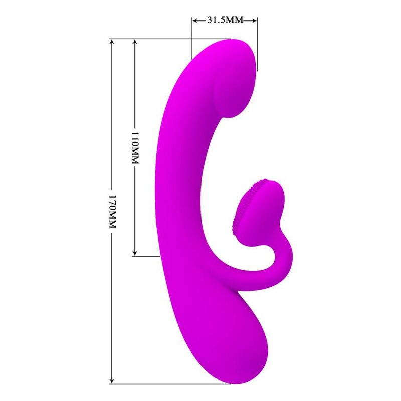PRETTY LOVE - SINCERE SILIKON-KLITORALVIBRATOR UND SAUGER LILA – Bild 5
