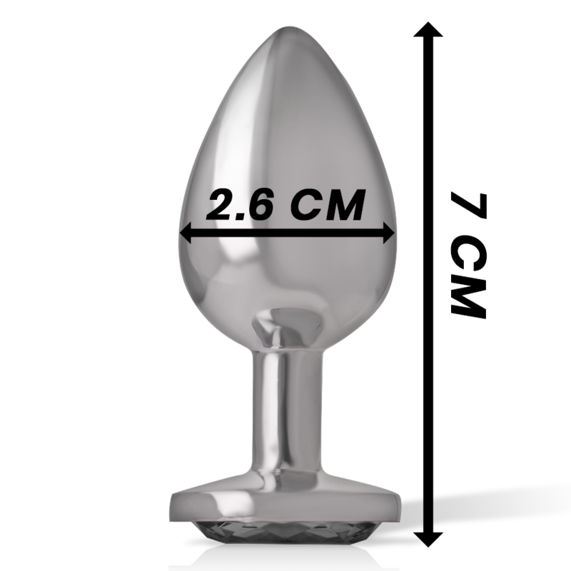 INTENSE - ANALPLUG AUS ALUMINIUMMETALL MIT SCHWARZEM KRISTALL, GRÖSSE S – Bild 4