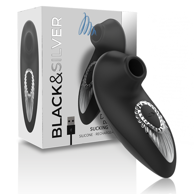 BLACKSILVER - DRAKE DELUXE SUCKING VIBE WIEDERAUFLADBARES SILIKON SCHWARZ