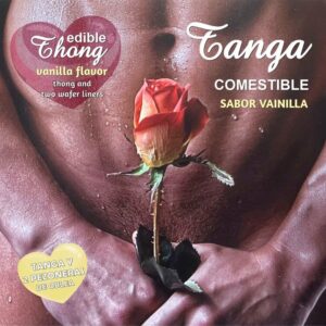 HOTFLOWERS - HERREN-TANGA + 2 VANILLE-WAFER-NIPPEL /es/pt/en/fr/it/