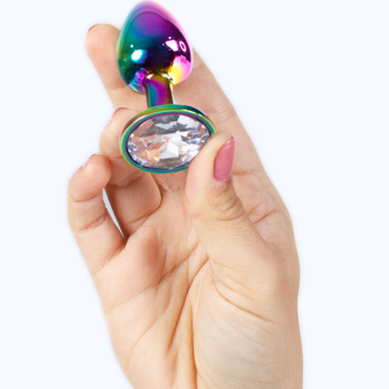 SECRETPLAY - BUTT PLUG AUS METALL REGENBOGEN, KLEINE GRÖSSE 7 CM – Bild 3