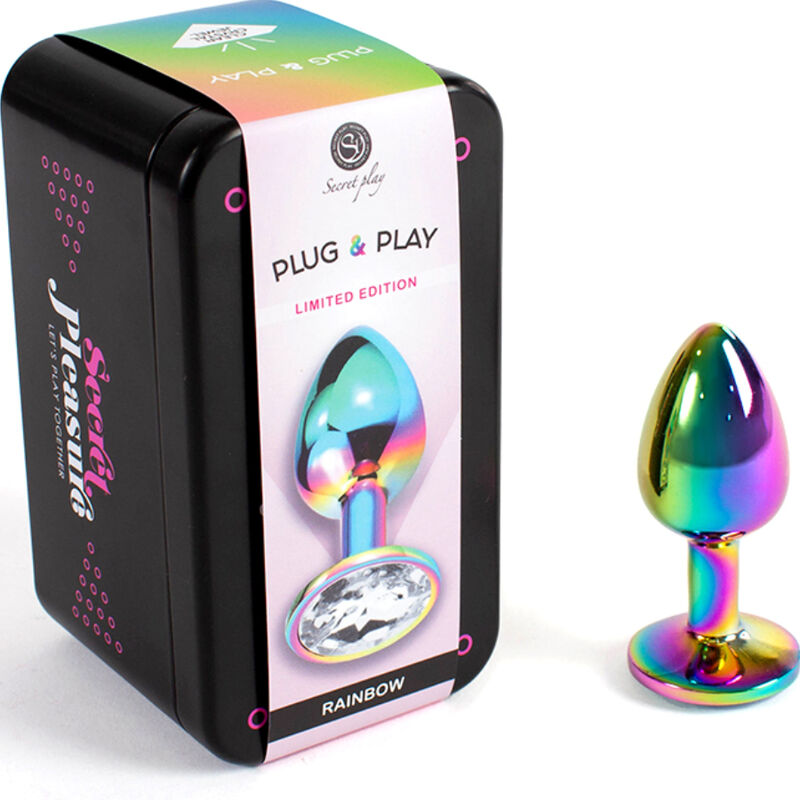 SECRETPLAY - BUTT PLUG AUS METALL REGENBOGEN, KLEINE GRÖSSE 7 CM – Bild 2