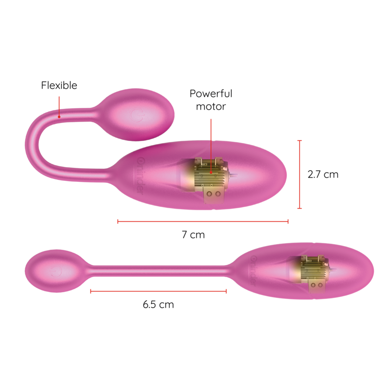 ONINDER - DENVER HUEVO VIBRADOR ROSA 7 X 2.7 CM - APP GRATUITA – Bild 3