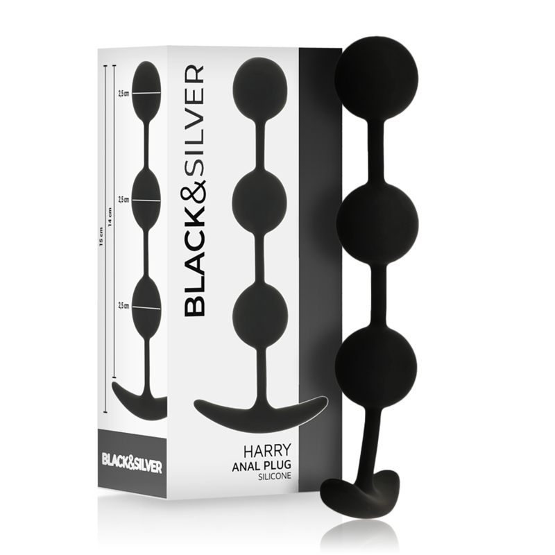 BLACKSILVER - HARRY ANAL-ROSENKRANZ 3 SILIKONKUGELN 14 CM