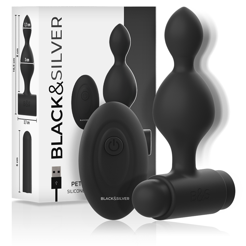 BLACKSILVER - TUCKER KLEINE ANALSTECKER AUS SILIKON MIT FERNBEDIENUNG