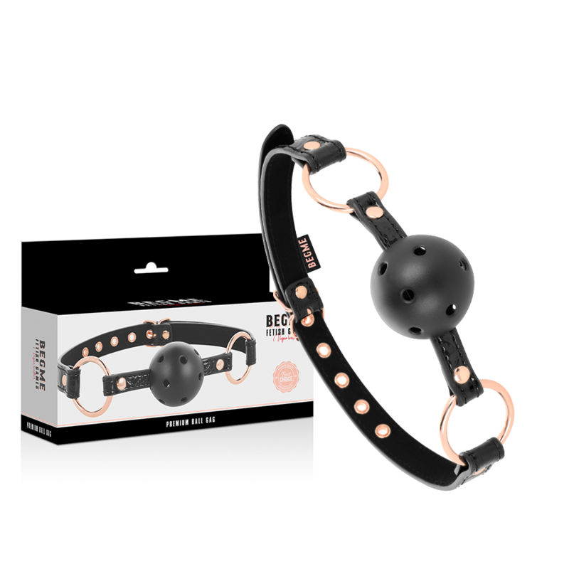 BEGME - BLACK EDITION BALLKNEBEL VEGANES LEDER – Bild 2