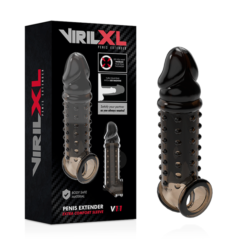 VIRILXL - PENISVERLÄNGERUNG UND HÜLLE V11 SCHWARZ – Bild 2