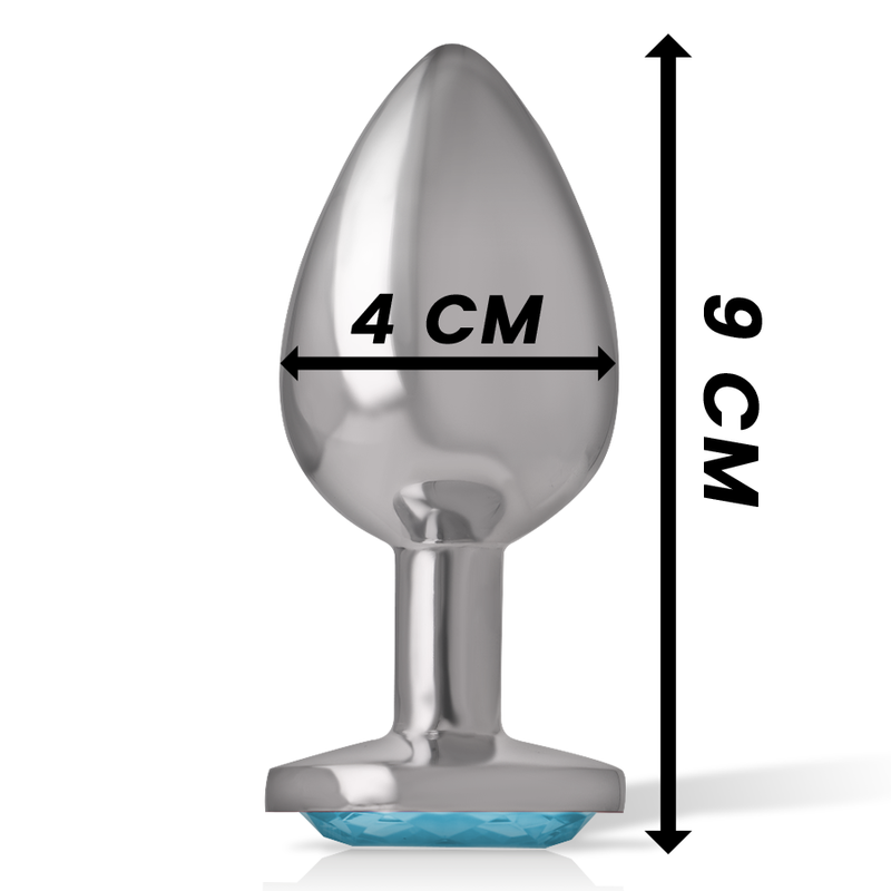 INTENSE - ALUMINIUM-METALL-ANAL-STECKER BLAUES HERZ, GRÖSSE L – Bild 4