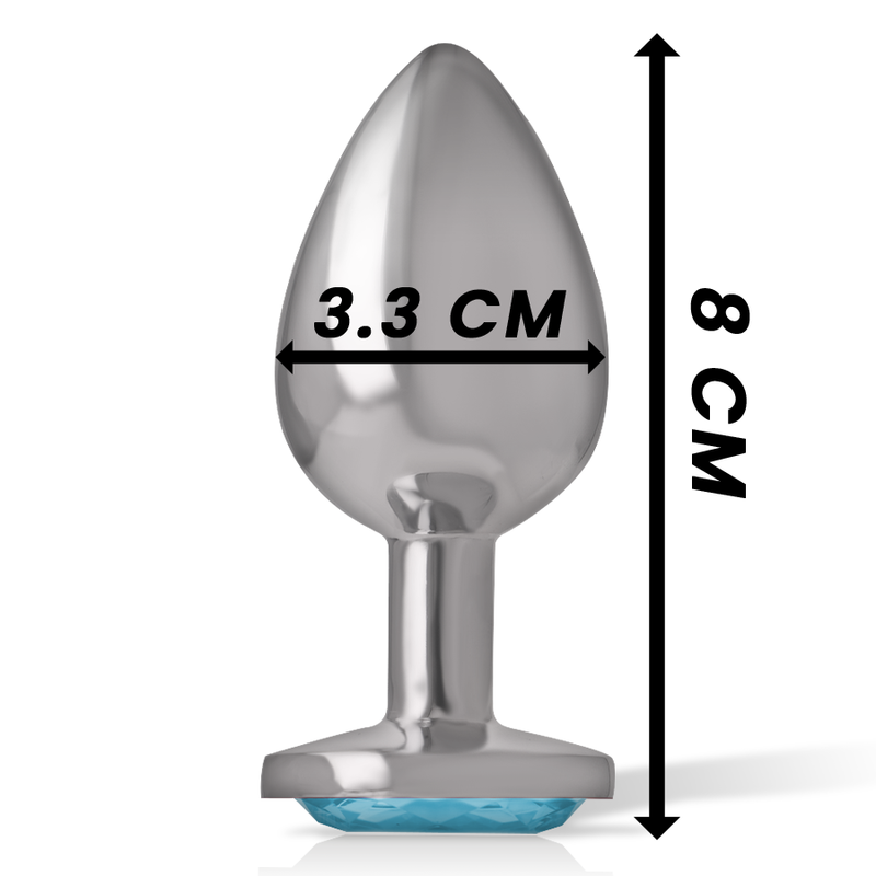 INTENSE - ALUMINIUM-METALL-ANAL-STECKER, BLAUES HERZ, GRÖSSE M – Bild 4