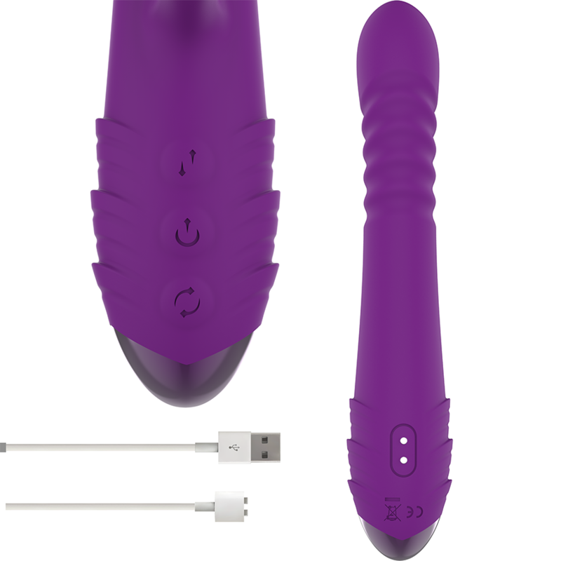 INTENSE - IGGY MULTIFUNKTIONS-WIEDERAUFLADBARER VIBRATOR UP DOWN MIT KLITORELSTIMULATOR LILA – Bild 4