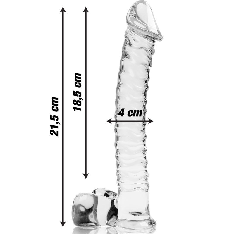 NEBULA SERIES BY IBIZA - MODELO 23 DILDO CRISTAL TRANSPARENTE 21.5 CM -O- 4 CM – Bild 3