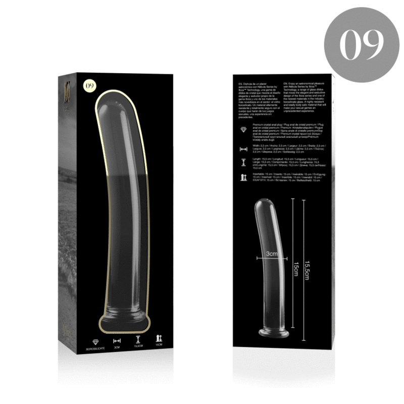 NEBULA SERIES BY IBIZA - MODELO 9 DILDO CRISTAL TRANSPARENTE 15.5 CM -O- 2.5 CM – Bild 4