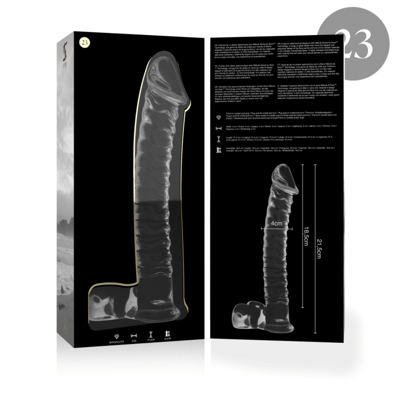 NEBULA SERIES BY IBIZA - MODELO 23 DILDO CRISTAL TRANSPARENTE 21.5 CM -O- 4 CM – Bild 4