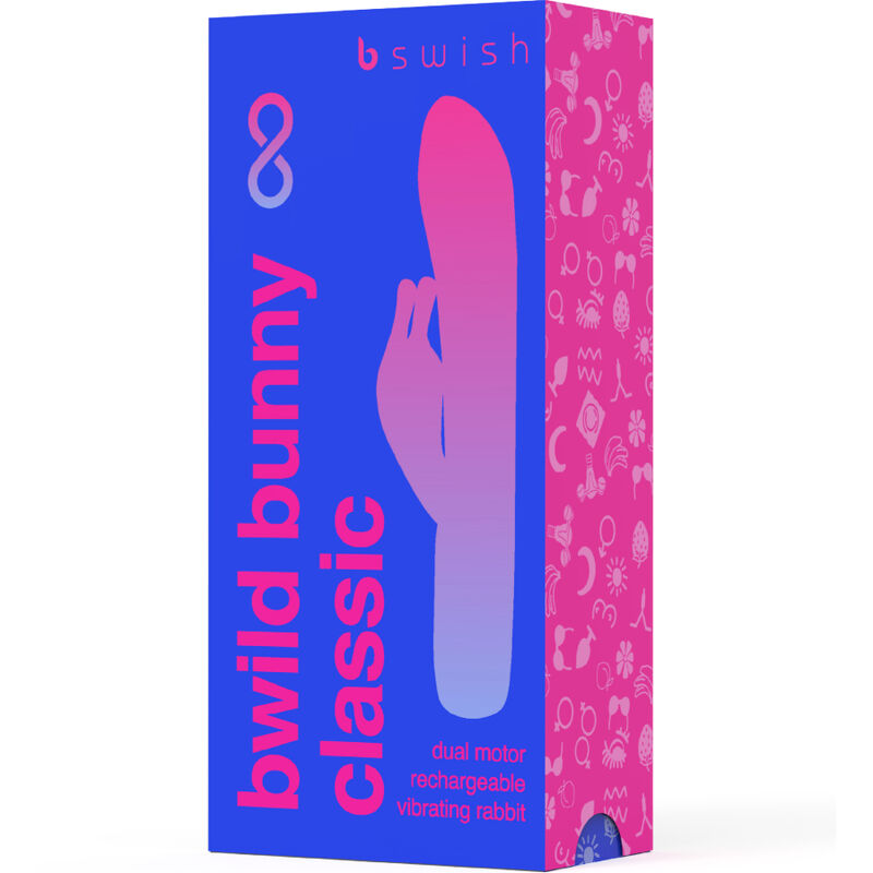 B SWISH - BWILD BUNNY INFINITE KLASSISCHER WIEDERAUFLADBARER VIBRATOR AUS BLAUEM SILIKON – Bild 4