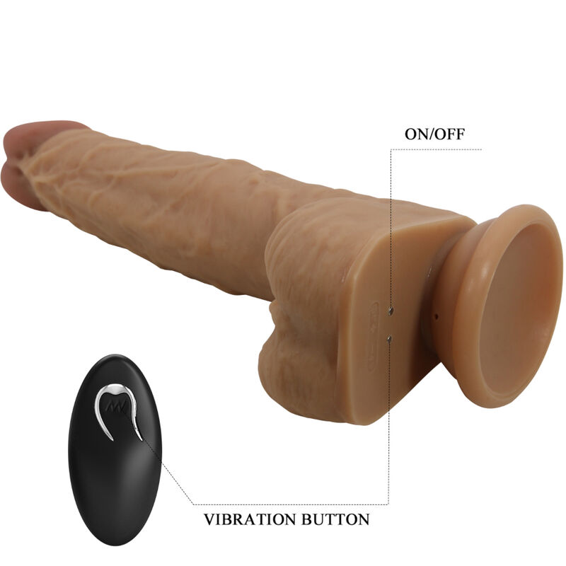 PRETTY LOVE - JONATHAN SILIKONDILDO 3 VIBRATIONEN + 3 EINFÜHRMASSNAHMEN FERNBEDIENUNG 21 CM – Bild 4