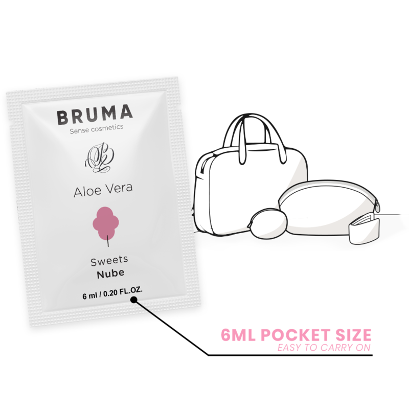 BRUMA - ALOE VERA GLEITGEL ZUCKERWATTE GESCHMACK 6 ML – Bild 3