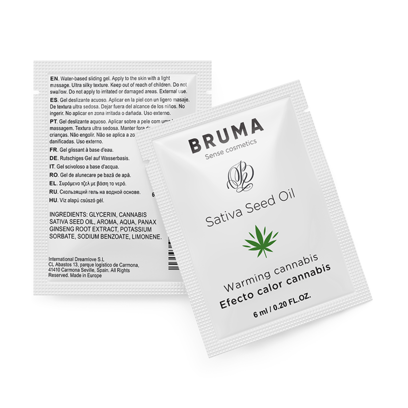 BRUMA - SATIVA-SAMENÖL-GLEITGEL MIT WÄRMENDEM CANNABISGESCHMACK 6 ml – Bild 2