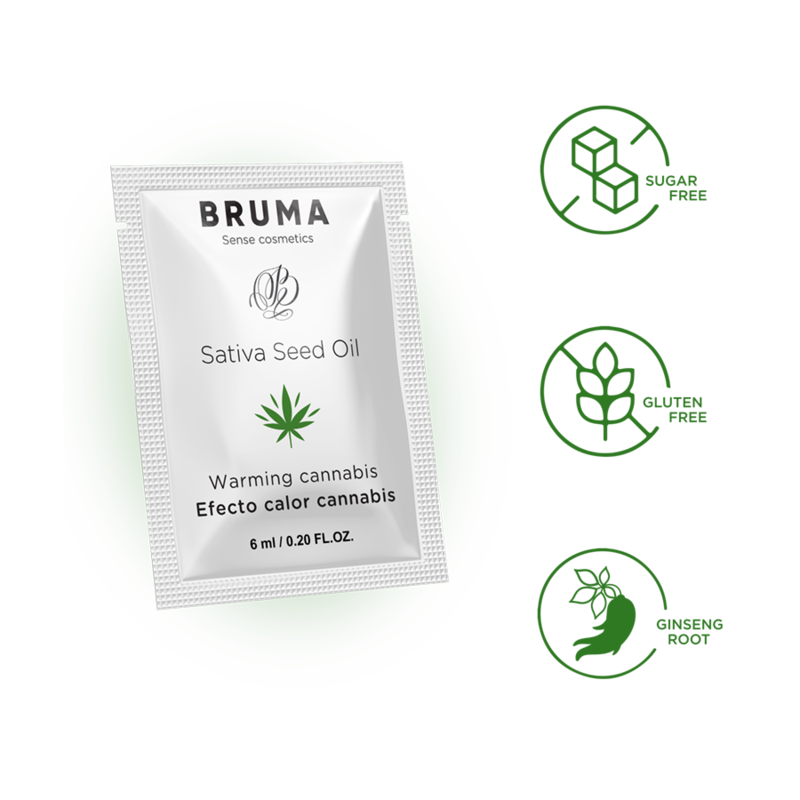 BRUMA - SATIVA-SAMENÖL-GLEITGEL MIT WÄRMENDEM CANNABISGESCHMACK 6 ml – Bild 4