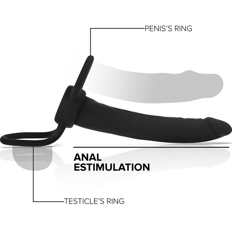 MYTHOLOGY - COBI ONYX ANAL DILDO MIT SCHWANZ- UND HODENRING 13 CM SILIKON – Bild 3