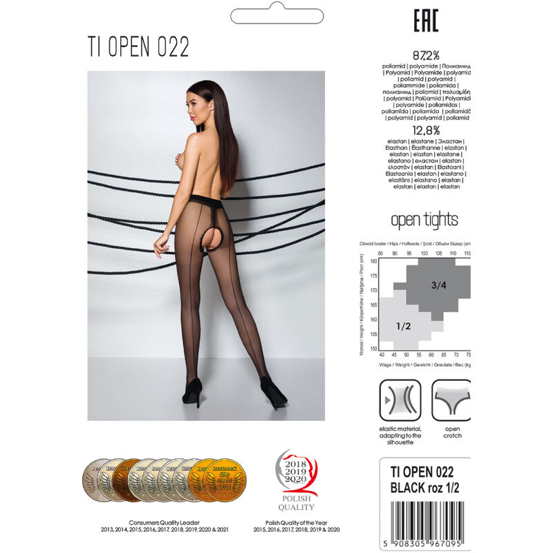 PASSION - TIOPEN 022 MEDIAS NEGRO/ROJO 1/2 20 DEN – Bild 5