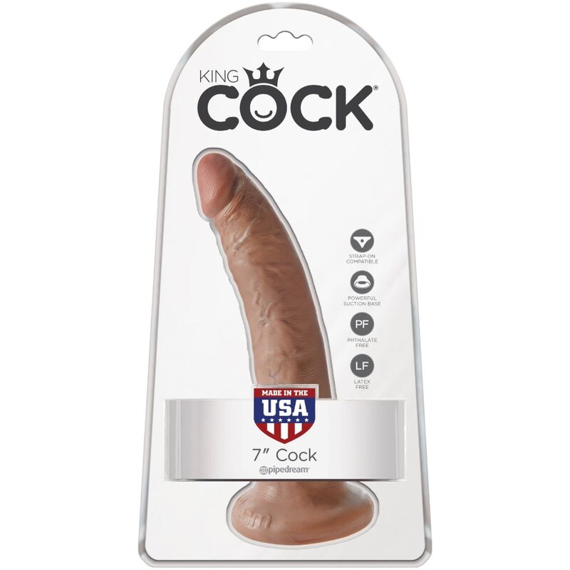 KING COCK - REALISTISCHER PENIS 17.5 CM KARAMELL – Bild 5