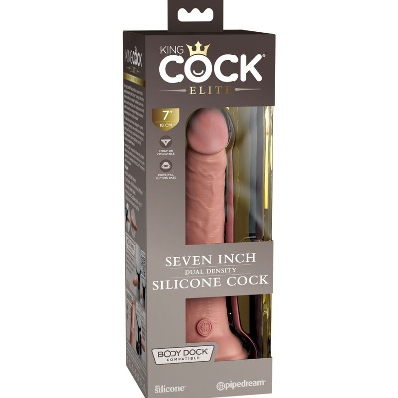 KING COCK - ELITE REALISTISCHER SILIKONDILDO 17.8 CM – Bild 5