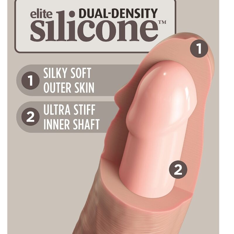 KING COCK - ELITE REALISTISCHER SILIKONDILDO 17.8 CM – Bild 3