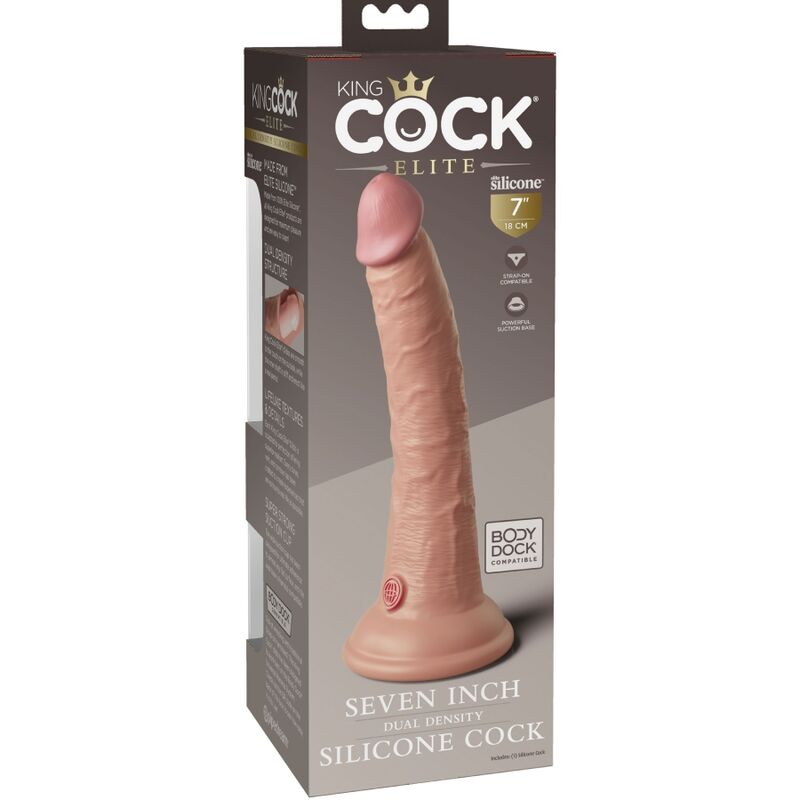 KING COCK - ELITE REALISTISCHER SILIKONDILDO 17.8 CM – Bild 4