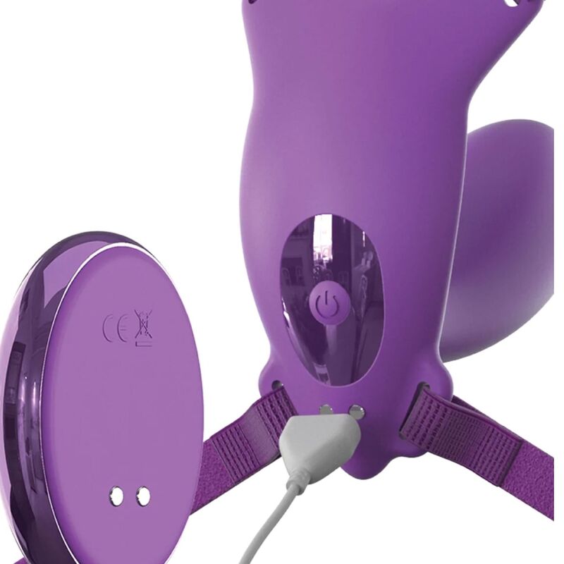 FANTASY FOR HER - G-SPOT-SCHMETTERLINGSGESCHIRR MIT VIBRATOR, WIEDERAUFLADBAR UND VIOLETTER FERNBEDIENUNG – Bild 3