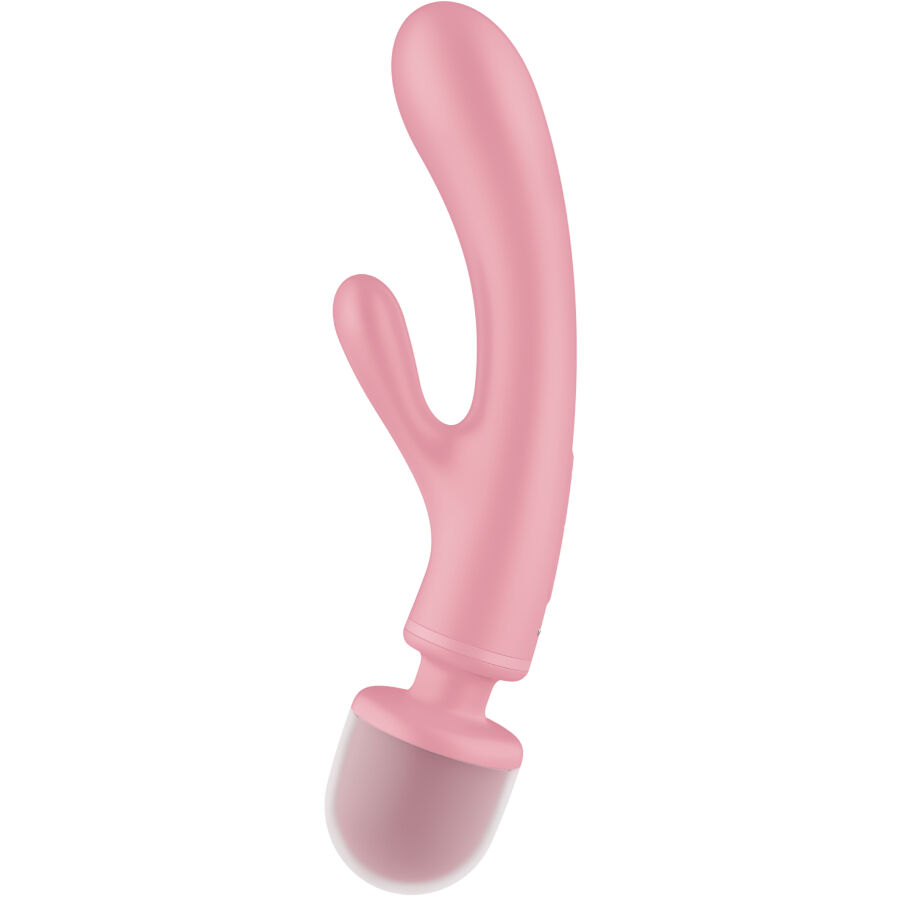 SATISFYER - TRIPLE LOVER MASAJEADOR VIBRADOR RABBIT ROSA – Bild 3