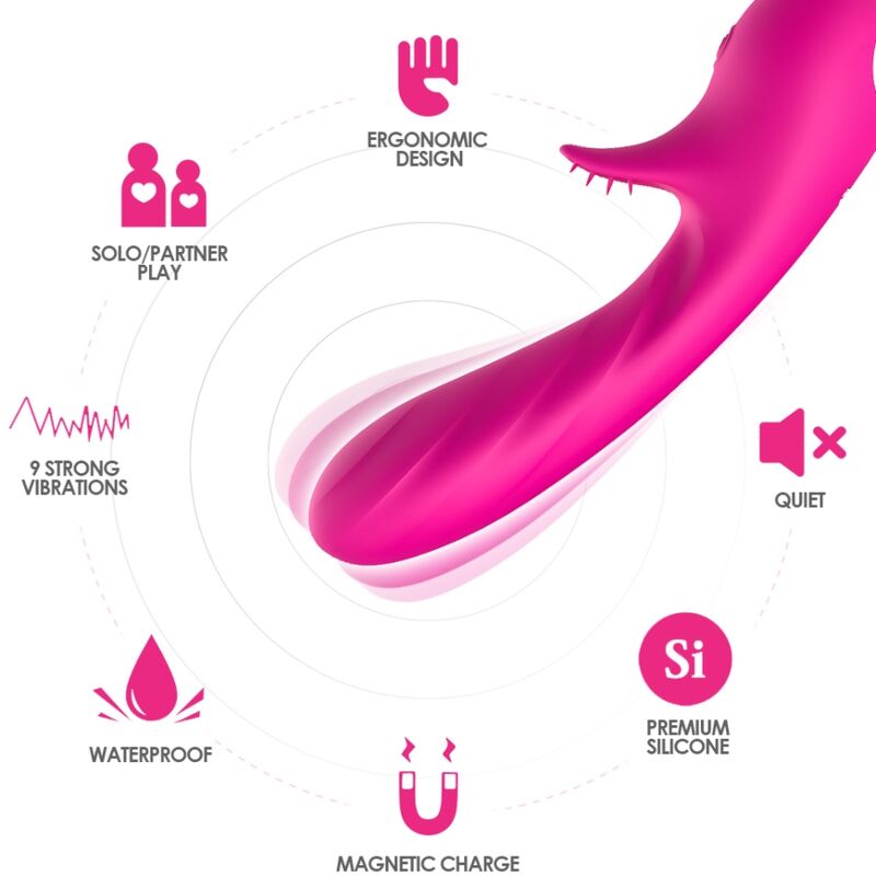 ARMONY - ROMANCE VIBRATOR MIT STIMULATOR FUCHSIA – Bild 3