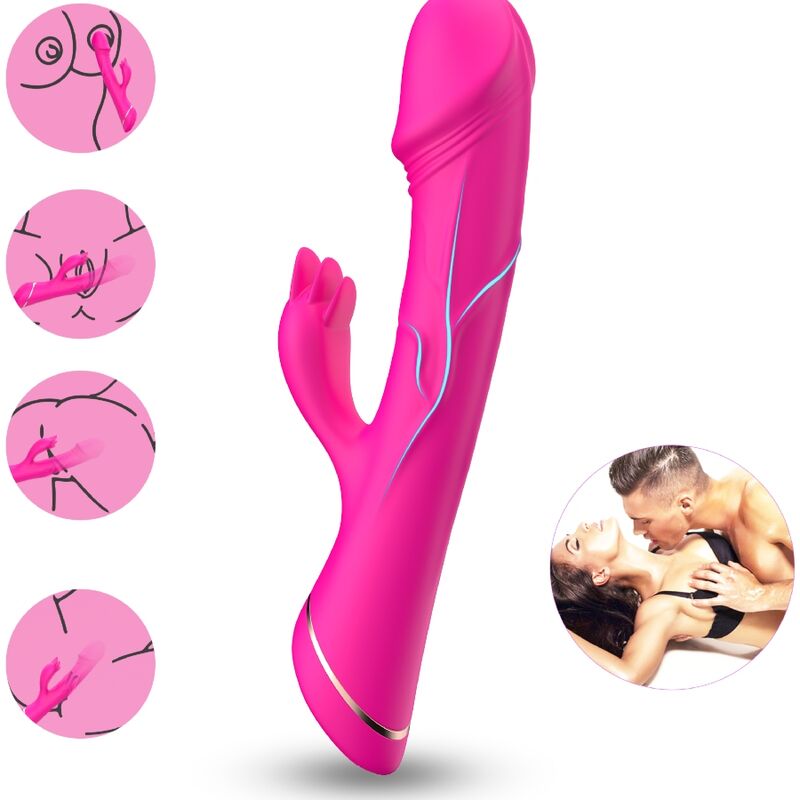 ARMONY - DILDO VIBRATOR KANINCHEN SILIKON FUCHSIA – Bild 2