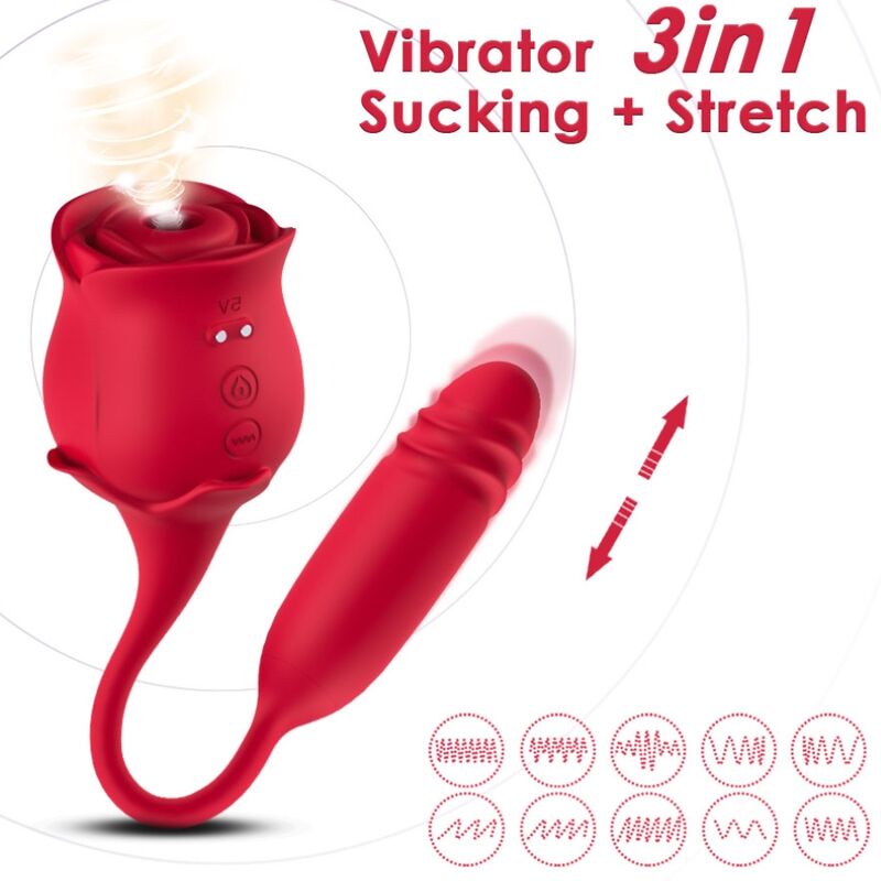 ARMONY - ROSEKNIGTH KLITORIS-SAUGER VIBRATOR ROT – Bild 2