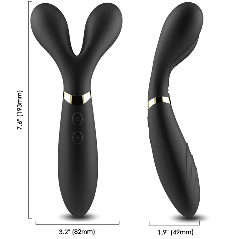 ARMONY - Y-WAND MASSAGER  VIBRATOR DOPPELKOPF SCHWARZ