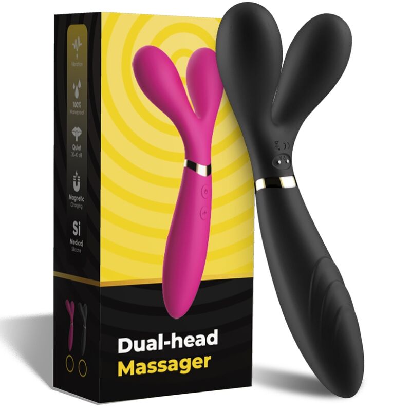 ARMONY - Y-WAND MASSAGER VIBRATOR DOPPELKOPF SCHWARZ – Bild 5