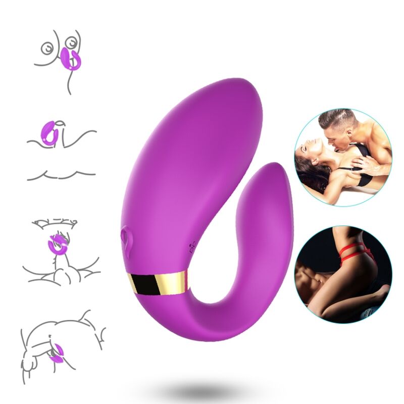 ARMONY - CRESCENT VIBRATOR FÜR PAARE, FERNBEDIENUNG, LILA – Bild 2