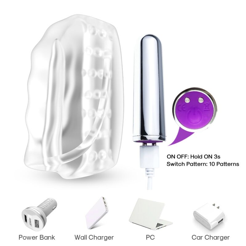 ARMONY - MASTER MASTURBATOR VIBRATOR TRANSPARENT – Bild 3