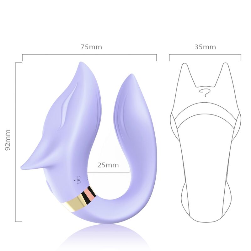 ARMONY - FOX VIBRATOR FÜR PAARE, FERNBEDIENUNG, LILA – Bild 3