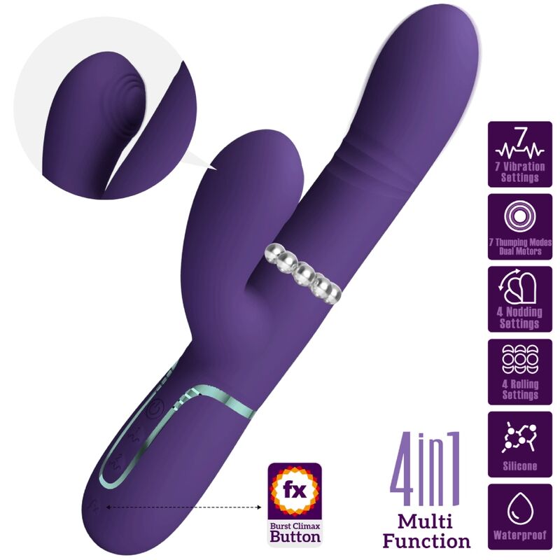 PRETTY LOVE - MULTIFUNKTIONS-G-SPOT-VIBRATOR LILA – Bild 3