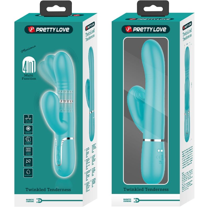 PRETTY LOVE - MULTIFUNKTIONS-G-SPOT-VIBRATOR AQUA GRÜN – Bild 4