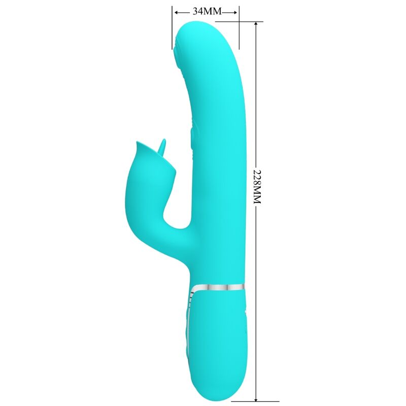 PRETTY LOVE - KANINCHENVIBRATOR MIT LECKENDEM AQUAGRÜN – Bild 2