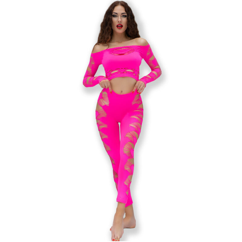 CHILIROSE - CR 4632 TOP  HOSE PINK GRÖßE/L
