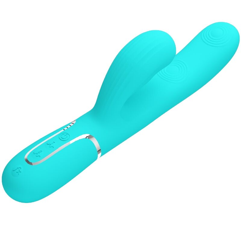 PRETTY LOVE - PERLITA MULTIFUNKTIONS-3-IN-1-G-PUNKT-VIBRATOR AQUA GRÜN – Bild 3