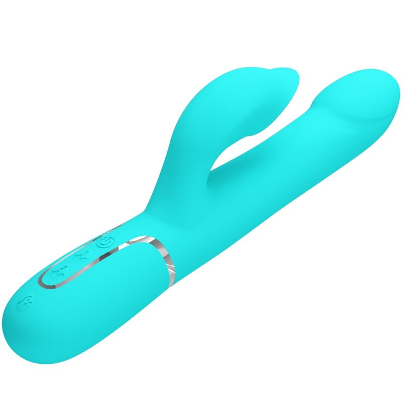 PRETTY LOVE - RABBIT VIBRATOR PEARLS AQUA GREEN – Bild 3